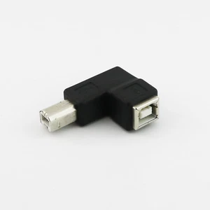 USB 2.0 B Female To USB B Male Right Angle Printer Extension Converter Adapter - Picture 1 of 8