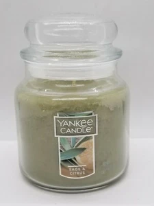 Yankee Candle - Sage & Citrus Scent Original 14.5oz Medium Jar Candle NEW TAG - Picture 1 of 12