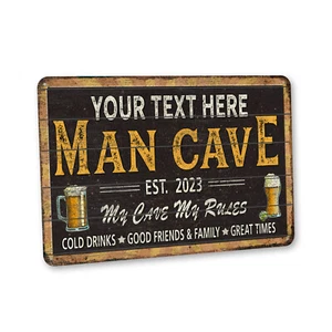 Personalized Man Cave Sign Custom Man Cave Bar Decor Gift For Dad 108122002129 - Picture 1 of 10