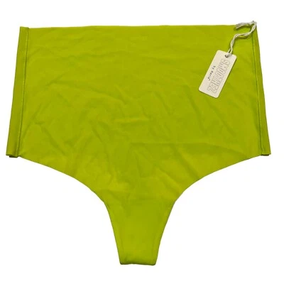 NUEVO CON ETIQUETAS AERIE Tanga Smoothez Cintura Alta Talla XS-S-M-L-XL Amarillo Verde Foto 1 de 4