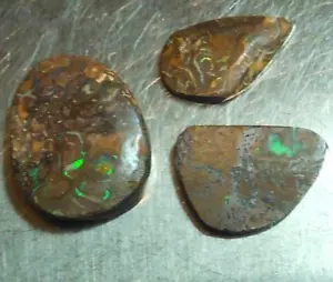 Australischer Boulder Opal Rub, 3 Steine 6,25tcw, Koroit, Farbe - Bild 1 von 5