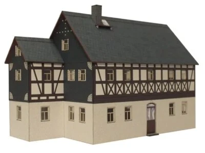 Modellbausatz 0408 Fachwerkhaus Erzgebirge mit kleinem Anbau – Steinbach für ... - Bild 1 von 4