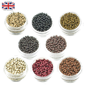 NANO Beads Micro Rings Silicone Lined Hair Extension Loop 3MM 100/200/400/1000UK