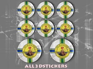 8 x 3D ROUND Resin Domed Flag Little Rock - USA Adhesive Decal Vinyl - Picture 1 of 1
