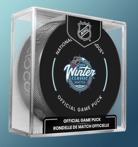 2024 NHL WINTER CLASSIC GAME PUCK IN CUBE VEGAS GOLDEN KNIGHTS SEATTLE KRAKEN