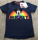 Next Boys Disney Mickey Mouse Rainbow Pride Applique T Shirt Top New 2 3 Years