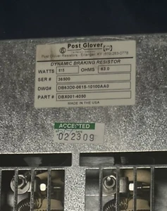 Post Glover dynamic braking resistor - Picture 1 of 2