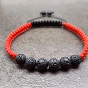 Mens Braided Adjustable String Bracelet Gemstone Beads Healing Chakra Energy - Picture 1 of 2