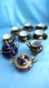 service a café porcelaine ech weimar kobalt vintage - Foto 1 di 12