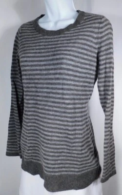 Suéter para mujer LINE gris a rayas cachemir cuello redondo talla S/P Foto 1 de 4