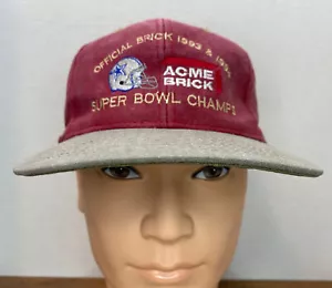 VTG ACME BRICK Baseball Cap Hat DALLAS COWBOYS Super Bowl Champs 1993 1994 - Picture 1 of 12