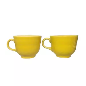 Set Tazze Tè Fiestaware di 2 Girasole Giallo Piccola Deliziosa Ceramica Made in USA - Foto 1 di 7