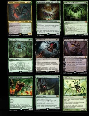 Spider Web-Shelob-100 Card Magic the Gathering Commander Deck-Rare-Mythic-MTG - Image 1 of 4