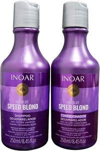 Inoar Duo Speed Blond Shampoo and Conditioner for Blonde and Gray Hair