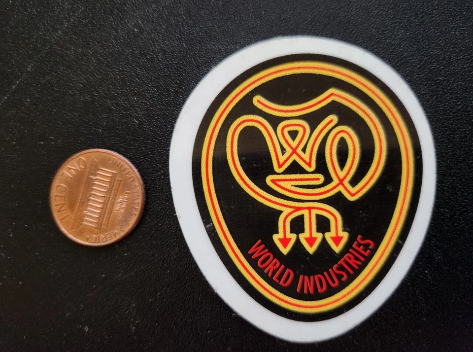 World Industries Skateboard Sticker Vintage Flawless New Old Stock Perfection