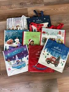 Lote 8 Bolsas de Mano Hallmark Keepsake Reutilizables Navidad Vacaciones Regalo Compras - Imagen 1 de 6