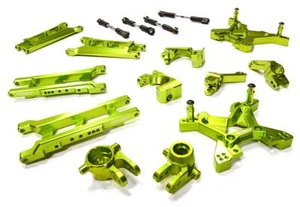 Green Billet Machined Suspension Upgrade Kit for 1/10 Stampede 4X4 & Slash 4X4 - Picture 1 of 1