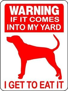  Coonhound, Redbone, Blue Tick 12"x18" Aluminum Sign 21