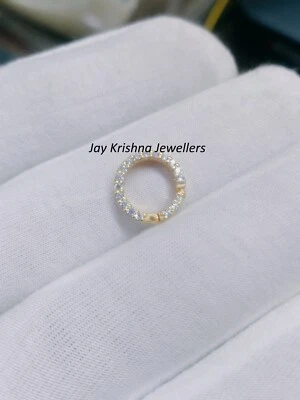 925 Sterling Silver Lock Clasp Single Sided Diamond Carabiner Lock Clasp Jewelry - Image 1 of 4