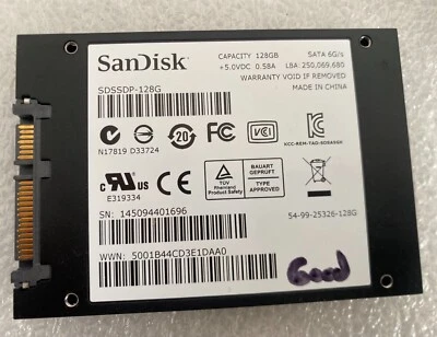 SanDisk 128GB 2.5" SSD SATA G6/s SDSSDP-128G Solid State Drive - Image 1 of 2