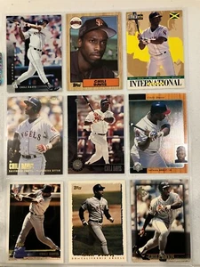 Lote de 9 tarjetas de béisbol Chili Davis California Angels San Francisco Giants - Imagen 1 de 1