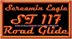 SCREAMIN EAGLE ST 117 ROAD GLIDE -   BIKER PATCH - Bild 1 von 1