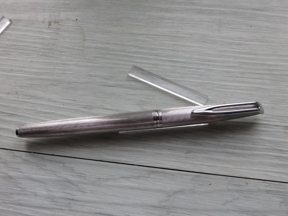 Stylo Roller Waterman CF C/F  Milleraies argent silver plated RB - Photo 1/4