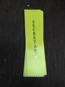 SECRETARY yellow ribbon with gold foil lettering lot of 6 - Picture 1 of 1