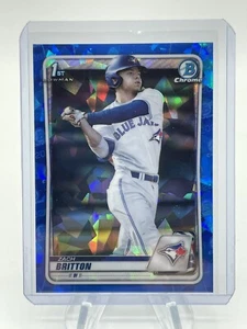 2020 Bowman Chrome Draft Sapphire #BD158 Zach Britton RC Toronto Blue Jay Rookie - Picture 1 of 2