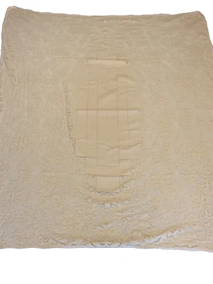 Mantel de encaje beige vintage Granny Core años 40 74 1/2 x 64 pulgadas usado VER FOTOS Foto 1 de 4