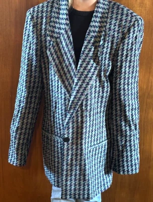 Vintage Emil Rutenberg Acrylic/Wool Blazer Women's XSmall Shoulder Pads - Image 1 of 4