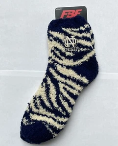NCAA Notre Dame Fighting Irish Fuzzy Socks Size Womens Medium 6-11 - Picture 1 of 2