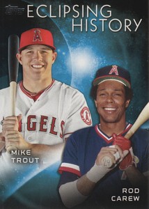 2015 Topps Baseball Eclipsing History #EH-7 Mike Trout/Rod Carew