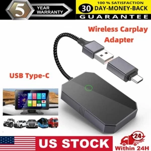 Wireless CarPlay Adapter USB/Type-c plug For Apple Car Auto Navigation Player - Picture 1 of 10