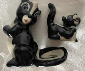 Vtg Ceramic Arts Studio Skunks Salt & Pepper Mama & Baby 1950 USA …… READ - Picture 1 of 22