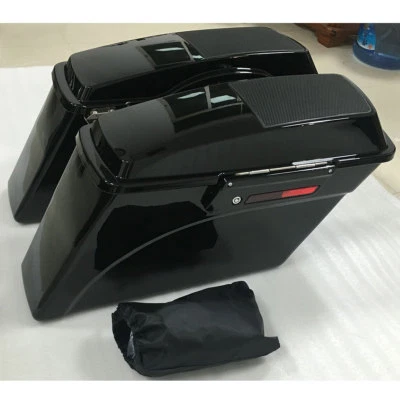 Hard Saddlebag Trunk W/ Speaker Lid Latch Key For Harley Touring Road King 94-13 - Image 1 of 4