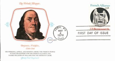 FLEETWOOD - BENJAMIN FRANKLIN MAY 4 1978 YORK PA FIRST DAY COVER (FDC) BX9 - Image 1 of 2
