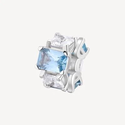BROSWAY FANCY CHARM CON ZIRCONI IN ARGENTO 925 FCL02 LIGHT BLUE - Immagine 1 di 4