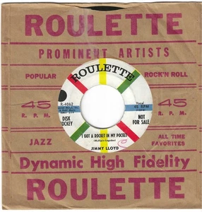 ROCKER - JIMMY LLOYD ON ROULETTE (DJ) - "I GOT A ROCKET IN MY POCKET" SOLID VG+ - Picture 1 of 2
