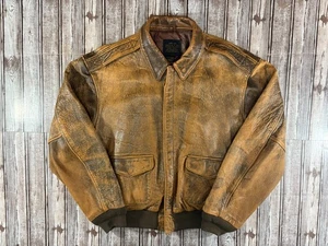 Chaqueta de Cuero Avirex 30-1415 Tipo A-2 USAF Talla 42 US L Color Marrón Vintage Años 80 - Imagen 1 de 7