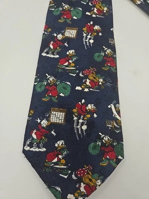 Corbata de cuello ancha Disney Scrooge McDuck Mickey Unlimited Christmas Spirit 56"x4" Foto 1 de 4