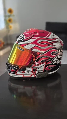 Casco de moto Arai Corsa talla L negro rojo con visera usado Foto 1 de 3