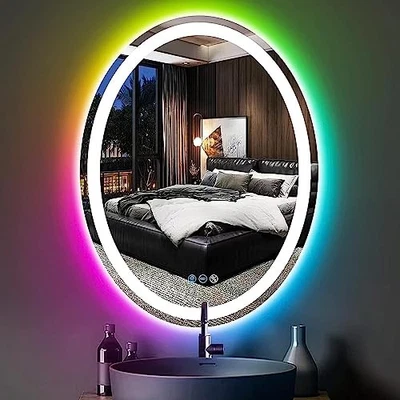 32 x 24 Inch Bathroom LED Oval Mirror with Lights Smart Memory 32 X 24 Inch - Image 1 of 4