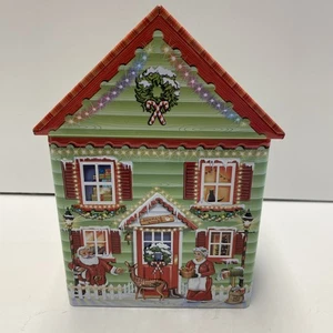 Vintage Santa’s House geprägte Dose - Bild 1 von 11