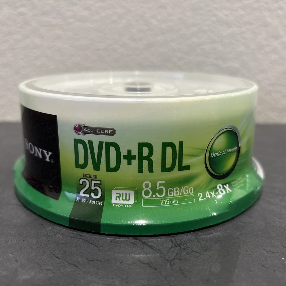 Sony DVD+R DL Medios en Blanco Paquete de 25 Nuevo Foto 1 de 1