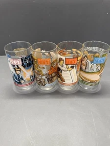 Vintage 4er Set 1983 Star Wars RETURN of the JEDI Burger King Glas komplett - Bild 1 von 10