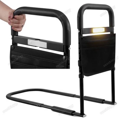 Bettgittergriffe Aufstehhilfe Bett Höhenverstellbar Haltegriffe LED Für Senioren - Bild 1 von 4