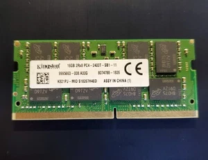Kingston 16GB (1-Stick) PC4-19200 DDR4 2400T SODIMM Memory K821PJ-MID - Photo 1/2