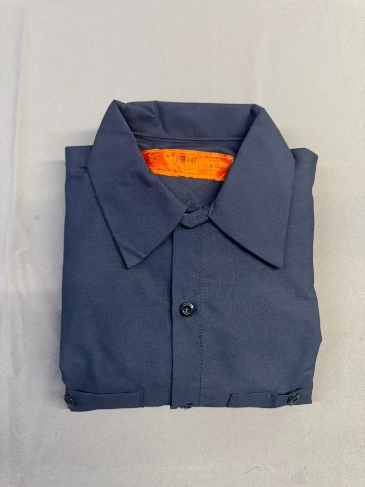 Camisa de trabajo industrial manga larga Red Kap visibilidad mejorada para hombre, azul marino Foto 1 de 1