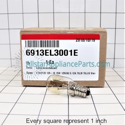 LG Dryer Light Bulb 6913EL3001E - Image 1 of 4